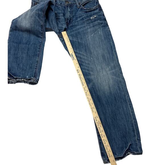 Vintage American Eagle Jeans Mens 32x32 Relaxed 100% Cotton Distressed Casual - Picture 7 of 8